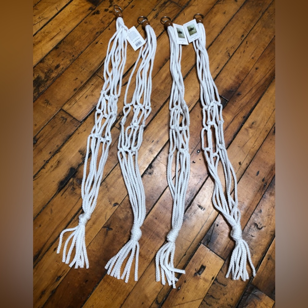 36” macrame plant hanger, lot of 4